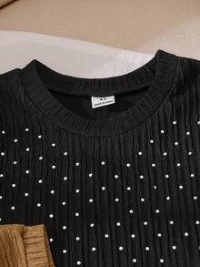 3件装女童（小号）针织圆领无袖背心，纹理面料饰有水钻，纯色，休闲日常穿着，夏季 - 彩色 - 查看 5