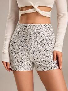 Glamine Damen Schwarze Pailletten Shorts, charmante Party Shorts - Weiss - Übersicht 5