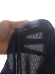 SHEIN Tween女孩編織純色3D蝴蝶結短袖優雅時尚高端T恤洋裝，通勤風童裝 - 黑色 - 查看 8