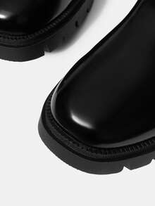 Mnmlis Women's Casual Versatile Buckle Design Chunky Heel Ankle Boots For Christmas - Black - View 5