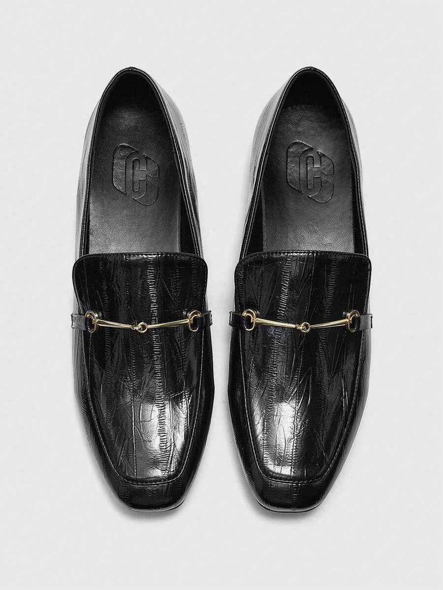 CUCCOO BIZCHIC 女士方头平底低跟新款咖啡色舒适百搭套脚乐福鞋，黑色休闲平底鞋，轻便通勤，圣诞节必备 - 明月清風黑 - 查看 1