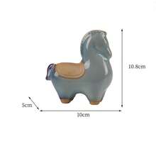 Cirelle 1 chú ngựa gốm sứ trang trí bàn trà – Vật trang trí trà truyền thống, điểm nhấn trang trí nhà theo phong cách Zen cho phòng khách và lối vào, tượng nhỏ thủ công dành cho người yêu trà. - Nhiều màu - Xem 6