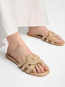 Mnmlis Women Slides - Apricot - View 5