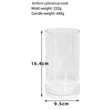 1Pc Cylindrical Flat Top Candle Mold For Candle DIY Making - White - View 22