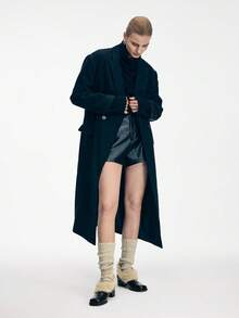 Mnmlis New Square Toe Plush Thick Heel French Retro Versatile Shoes New French Plush Plush Round Toe Thick Heel Shoes Valentine's Day - Black - View 2