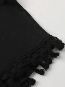 SHEIN 少女优雅印花露背修身度假连衣裙