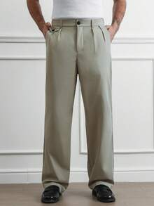 HUEFORM 男士休闲褶皱宽松直筒裤，适合日常休闲穿着、周末外出、旅行、与朋友聚会等场合。这款裤子是男士衣橱中必备的百搭单品，也是送给男友或丈夫的绝佳礼物。 - 卡其色 - 查看 4