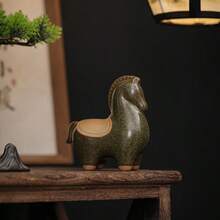 Cirelle 1 chú ngựa gốm sứ trang trí bàn trà – Vật trang trí trà truyền thống, điểm nhấn trang trí nhà theo phong cách Zen cho phòng khách và lối vào, tượng nhỏ thủ công dành cho người yêu trà. - Nhiều màu - Xem 9