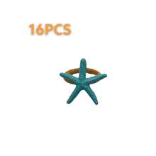 4-20 Pcs Hand-Woven Linen Rope White Resin Starfish Napkin Rings, Ideal For Outdoor, Themed And Holiday Table Decor - Multicolor - View 24