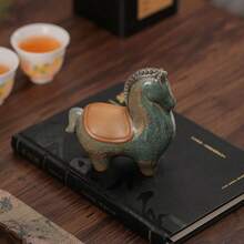 Cirelle 1 chú ngựa gốm sứ trang trí bàn trà – Vật trang trí trà truyền thống, điểm nhấn trang trí nhà theo phong cách Zen cho phòng khách và lối vào, tượng nhỏ thủ công dành cho người yêu trà. - Nhiều màu - Xem 8