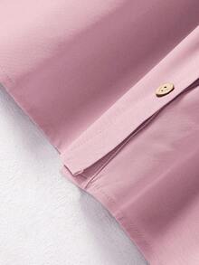 Girls Modest Patch Ruffle Trim Long Sleeve Robe Robe With Headscarf, Suitable For Spring & Autumn Purple Lilac Dress Long Kids Kids Abaya Dress Muslim Girl Dress Girls Modest Dress - Dusty Purple - View 7