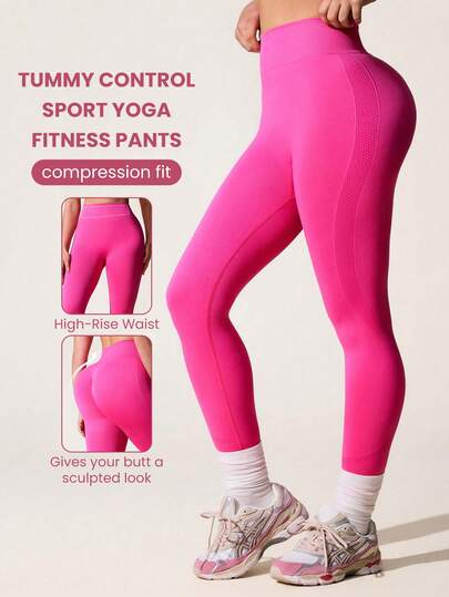 Core Rhythm 女士纯色高腰无缝运动紧身裤