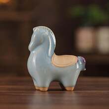 Cirelle 1 chú ngựa gốm sứ trang trí bàn trà – Vật trang trí trà truyền thống, điểm nhấn trang trí nhà theo phong cách Zen cho phòng khách và lối vào, tượng nhỏ thủ công dành cho người yêu trà. - Nhiều màu - Xem 12