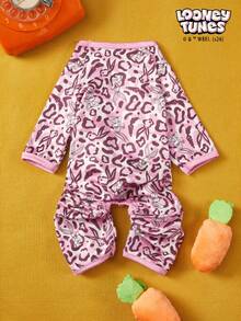 LOONEY TUNES X PETSIN 1 Cute Happy Rabbit Pink Leopard Cartoon Cute Pattern Printed Pet Cat Dog Universal Four Leg Set Elastic And Comfortable Dog Jumpsuit - Pink - View 6