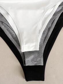 SHEIN 3pcs/Set Tween Girls' Casual Waist Tie Sleeveless Jumpsuit - Multicolor - View 4