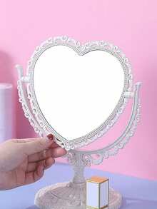 1pc Double-Sided Desktop Makeup Mirror - White - View 5