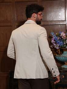 DAZY Men's Solid Color Business Suit Jacket, Spring Vacation - Beige - View 2