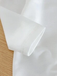 SHEIN Vintaside Kids 2pcs/Set Baby Boys' Casual Solid Color T-Shirt And Denim Bib Pants - Blue - View 4