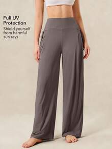 OutZeal 女士运动裤 日常休闲度假 防紫外线 凉爽触感 高腰 - 灰色 - 查看 3