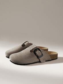 Solecia Giày bệt nữ kiểu dáng cài khóa, tiện dụng và thời trang. - Xám - Xem 2