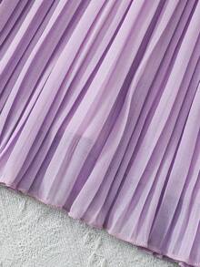 Souflis Souflis 2026春夏新款时尚柔软弹力面料女童牛仔连衣裙，饰有3D立体花朵，可爱百搭，春夏必备单品，旅行必备 - 彩色 - 查看 3