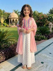 رمضان عباءة طويلة بطبعات زهرية عربية تقليدية، قصيرة الأكمام وذات رقبة على شكل حرف V، مناسبة للفتيات في الشرق الأوسط، ألوان زاهية مناسبة للربيع/الصيف، للاستخدام اليومي، المناسبات الرسمية، التسوق، السفر