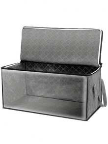 3 PIEZAS Caja de almacenamiento plegable con ventana transparente y asa resistente, organizador de tela plegable para ropa, ropa de cama, almohadas, mantas, juguetes, gran capacidad para armario, dormitorio, hogar, diseño apilable duradero - Multicolor - Ver 5
