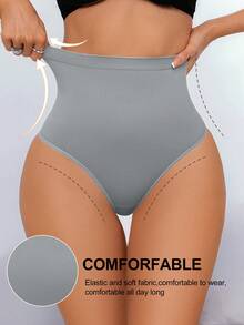 1pc Women's High Waist Slimming Shaping Pants - Army Green - View 4