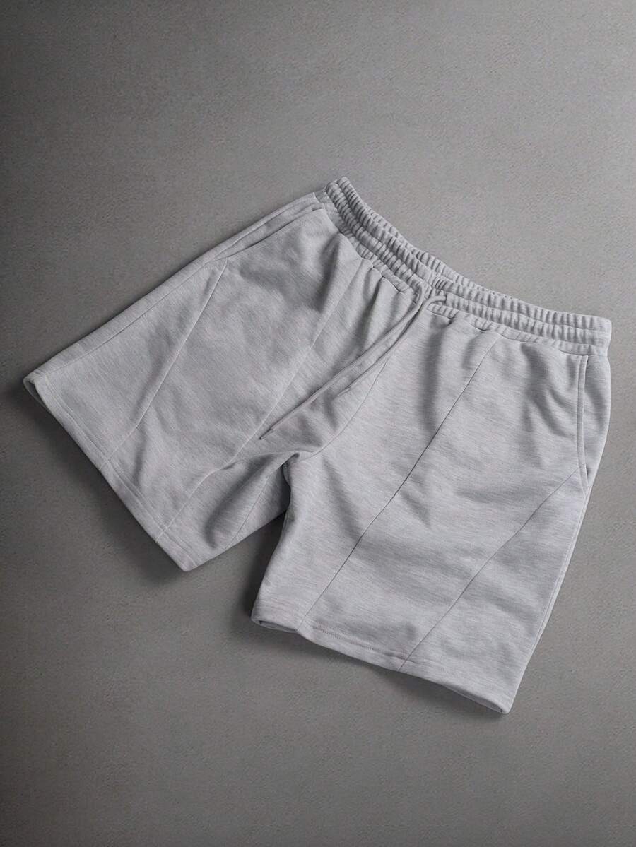 STYNVO 男士抽绳口袋休闲运动短裤 灰色 男士健身短裤 男士运动短裤 男士短裤 灰色 - 灰色 - 查看 1