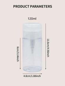 100ml/120ml/150ml/200mlRefillable Pump Bottle, Makeup Remover Oil Pump Bottle, Toner Hydrating Travel Refill Bottle, Empty Bottle Without Other Contents, Do Not Fill With Liquids Over 60°C To Avoid Deformation,Container,Bathroom - White - View 7
