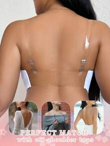 DesireSculpt 1pc Plus Size Wireless Lace Front Closure Bra, Sexy Lift & Enhance Invisible Back Bra - White - View 1