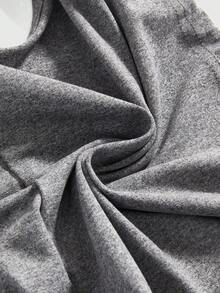 ROMWE Grunge Punk Summer Front Button Hooded Backless Bodycon Tank Top - Grey - View 4