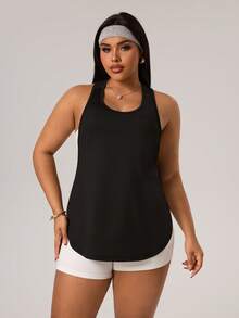 Rhythm Era 女士字母印花休闲健身运动背心 - 黑色 - 查看 5