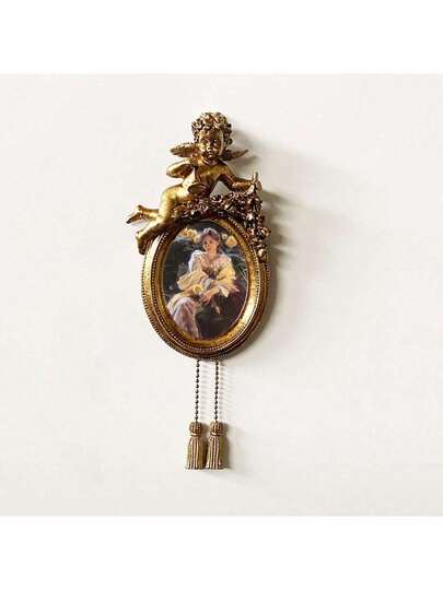 1pc Retro European Relief Creative Resin Photo Frame, Home Decoration