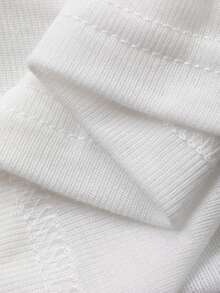 FRIFUL Women's Loose Fit Round Neck T-Shirt With Mesh Patchwork Sleeves, Lightweight And Sheer - White - View 8