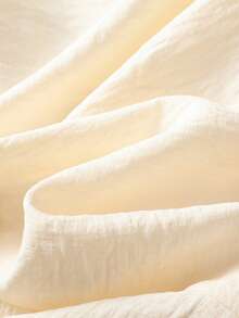 Franclia Elegant Round Neck, Casual And Versatile, Irregularly Tied Hem, Apricot Short-Sleeved Women's Blouse, Summer Top, Women's Beach Wear, Women's Holiday Wear, Women's Casual Top, Apricot Top.Fashionable Casual Commuter Wear, Business Office Wear, Versatile And Stylish Everyday Casual Wear, Urban Teacher's Professional Attire - Apricot - View 8