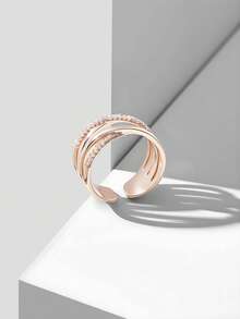 MOTF PREMIUM NHẪN HÌNH BẦU TRỜI SAO TỐI GIẢN, THIẾ - Hoa hồng vàng - Xem 7