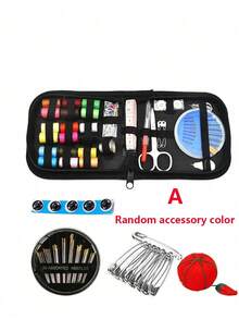1pc Portable Sewing Kit With Thread Scissors Needles Measuring Tape For Emergency Repairs Travel Home Use Storage Bag Suitable For Beginners Adults Travelers​ - Multicolor - View 5