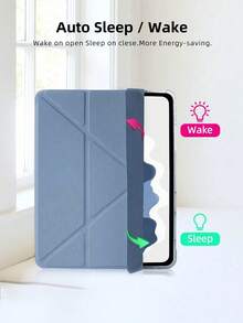 1 chiếc ốp bảo vệ iPad có khe cắm bút chì và giá đỡ gấp gọn. - hoa oải hương tím - Xem 6
