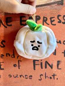 Joivida 1pc Cute Vegetable Snack Coin Purse Bitter Melon Garlic Toast Design Portable Keychain Bag Pendant - Multicolor - View 16