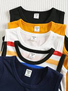 SHEIN 5件装男童背心 - 彩色 - 查看 5