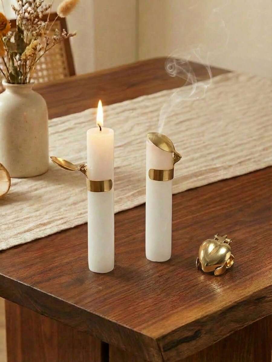 Cirelle 1pc The Automatic Fire Extinguishing Candle Safely Extinguishes The Candle Flame Automatically. It Is Suitable For Bedrooms, Studies, Living Rooms, And Parties And Festivals
