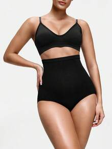 SHAPORA Quần lót định hình eo cao không đường may dành cho nữ, độ co giãn cao, vẻ quyến rũ trưởng thành, thanh lịch, mềm mại, không gây khó chịu, đơn giản và thoải mái, thích hợp mặc hàng ngày và đi làm. - màu đen - Xem 7