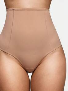 SHAPORA Quần lót định hình eo cao màu trơn dành cho nữ - Màu be - Xem 6