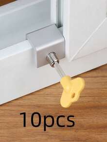 1/ 5 /10 Pcs Heavy Duty Sliding Window Sash Lock Adjustable Childproof Safety Latch For Home Office Security Installation Tool Easy DIY Hardware - Silver - View 10