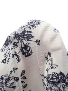 SHEIN Elenzya Robe décontractée à manches longues avec taille cintrée et imprimé, tailles grandes