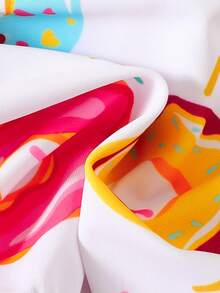 Emery Rose Kids Emery Rose Kids 女童休闲甜甜圈印花针织圆领长袖上衣和三角裤 - 粉色 - 查看 13