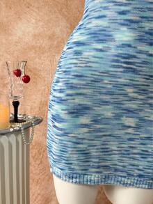 Elamini Women's Casual Island Beach Ombre Yarn Fitted Backless Knit Dress, Spring/Summer - Multicolor - View 6