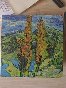 1pc/4pcs Van Gogh Sketch Book, 200 Pages, Blank Paper, Travel Sketchbook, Portable, Hand Drawing, DIY Painting Book, Art Painting, Painting Art Supplies - 14cmx14cm - View 14