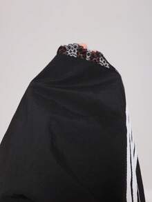 Solflare 春夏新款休闲短裤，适合户外、日常、派对、音乐节、返校、毕业典礼、度假、街头穿搭、休闲、居家、运动、瑜伽、健身、探索、城市漫步等多种场合穿着，可外穿或内搭，白色滚边，蕾丝下摆，防水面料，宽松版型，黑色，大码可选 - 黑與白 - 查看 8